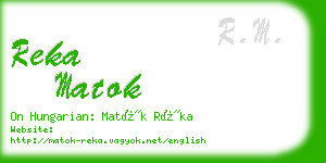 reka matok business card